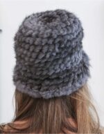 Cappello stile bombetta Visone tricot Dark grey