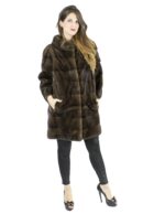 48-50 braun Nerzpelzmantel Sternlicht sagafurs vison норка fur mink Pelliccia visone fourrure – Bild 3