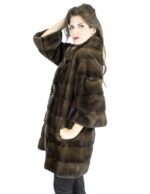48-50 braun Nerzpelzmantel Sternlicht sagafurs vison норка fur mink Pelliccia visone fourrure – Bild 4