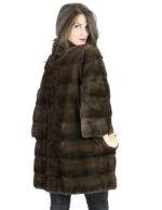 48-50 braun Nerzpelzmantel Sternlicht sagafurs vison норка fur mink Pelliccia visone fourrure – Bild 7
