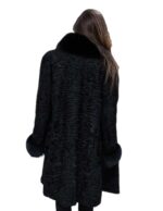 Long black Persian coat 50 shawl fox poles Pelliccia persiano MEX PELZ FOURRURE 毛皮 - Image 3