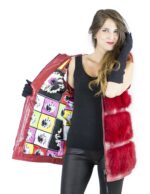 Gilet volpe rosso cappuccio taglia 44 fourrure renard fox fur лисицы Fuchspelz