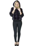Giacca viola violet pelliccia di visone con cappuccio fur mex pelz fourrure