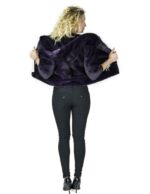 Giacca viola violet pelliccia di visone con cappuccio fur mex pelz fourrure