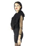 Меховой воротник овчина черный Pelzkragen col fourrure collo pelliccia fur collar — изображение 3