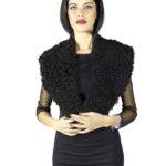 Pelliccia collo in montone nero Pelzkragen col fourrure 毛領 ворот шерсти fur collar
