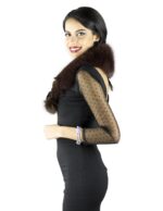 Collo in volpe con spilla removibile con fiocco e pon pon Pelzkragen col fourrure 毛領 ворот шерсти fur collar