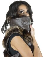 Smanicato volpe nappa marrone sfumato colletto italiano 40 gilet chiusura cerniera