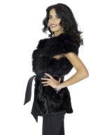 Без рукавов лисы ребенок гуру черный кожаный ремень 46 pelliccia volpe Fuchspelz fox fur 狐狸毛 fourrure renar — изображение 3