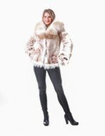 Nerzjacke ABEL FURS BROWN KREUZ MIT FOX – Bild 5