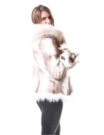 Nerzjacke ABEL FURS BROWN KREUZ MIT FOX – Bild 4