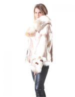Nerzjacke ABEL FURS BROWN KREUZ MIT FOX – Bild 3