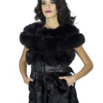 Smanicato volpe kid nero guru cintura pelle меха Fuchspelz fox fur 狐狸毛 fourrure renard