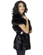 Smanicato volpe kid nero guru cintura vernice меха Fuchspelz fox fur 狐狸毛 fourrure renard