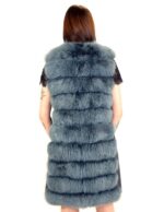 Smanicato volpe verde lungo con lati in camoscio 52 sleeveless fox ärmelloser Fuchs renard sans manches