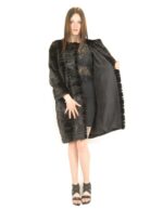Cappotto visone orizzontale braschi scanblack 48 fourrure de vison mink fur Nerz
