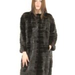 Cappotto visone orizzontale braschi scanblack 48 fourrure de vison mink fur Nerz