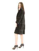Cappotto visone orizzontale braschi scanblack 48 fourrure de vison mink fur Nerz