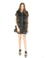 46 Gilet in volpe nero con trasporto in renna sleeveless fox ärmelloser Fuchs renard sans manches