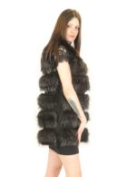 46 Gilet in volpe nero con trasporto in renna sleeveless fox ärmelloser Fuchs renard sans manches