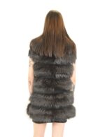 46 Gilet in volpe nero con trasporto in renna sleeveless fox ärmelloser Fuchs renard sans manches