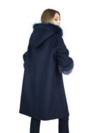 Blue Coat кашемира и меха лисы с капюшоном 50 sheepskin sheepskin Hammel mouton — изображение 4