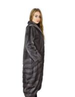 44 Nerzmantels gesamte Haut und horizontale blaue Iris Fourrure de Vison pelliccia visone mink fur – Bild 6
