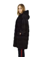 50 горизонтальных норки пальто Aurora капот 102 см fourrure de vison mink fur Nerz — изображение 3