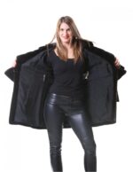 Women's fur coat mink whole skin black nafa 44 - Image 7