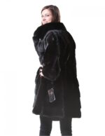 PELLICCIA DONNA VISONE CAPPOTTO MANAKAS BLACK ORIZZONTALE