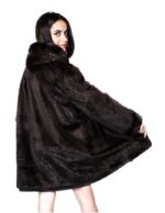 PIUMINO GIACCONE REVERSIBILE 58 TESSUTO E REX MARRONE CON CAPPUCCIO BORDATO