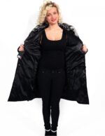 CAPPOTTINO LANA PELLE REVERSIBILE COLLO REX STACCABILE VERNICE CINTURA 46