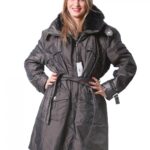 49 PELLICCIA PIUMINO DONNA CON VOLPE AL COLLO TESTA DI MORO OVERSIZE
