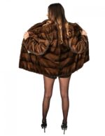 FRAUEN Pelzjacke MINK SCANGLOW DRAWSTRING FUND UND NACKEN SLEEVE KOREANISCH 46 – Bild 5