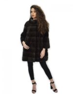 Пальто 50 aurora мех норки фисташковы целые шкуры 82см рукав 3/4 — изображение 5