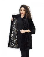 Coat size 48 84 cm horizontal mink mug piping pockets - Image 7