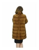 Nerzfellmantel 46 Gold Vollhaut Verarbeitungsärmel 3/4 82 cm – Bild 6
