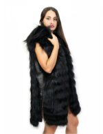Фокс жилет черный цвет 50 застежка-молния капюшон внешние карманы боковая молния — изображение 3