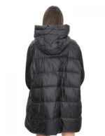 Schwarze 62er Daunenjacke mit Kapuze, Reißverschluss, Außentaschen – Bild 6
