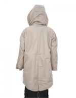 Coat 52 reversible hazelnut mink one-piece and waterproof fabric long sleeve zip 86 cm long - Image 12