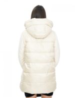 Beige Daunenjacke 56 mit Kapuze, Reißverschluss, Außentaschen – Bild 6