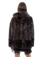 Mahogany 50 Fur Mink Horizontal and Vertical Hood Long Sleeve Closure Hooks - Image 5