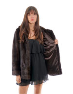 Mahogany 50 Fur Mink Horizontal and Vertical Hood Long Sleeve Closure Hooks - Image 6