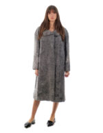 Cappotto 112 centimetri persiano grigio 54 lungo 112 centimetri manica lunga tasche esterne collo italiano