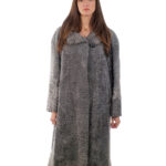 Cappotto 112 centimetri persiano grigio 54 lungo 112 centimetri manica lunga tasche esterne collo italiano