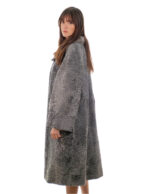 Cappotto 112 centimetri persiano grigio 54 lungo 112 centimetri manica lunga tasche esterne collo italiano