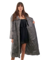 Cappotto 112 centimetri persiano grigio 54 lungo 112 centimetri manica lunga tasche esterne collo italiano