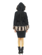 Giacca second life persiano e chinchilla 48 con tasche esterne chiusura ganci manica 3/4