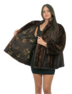 Vollfell-Nerzpelzjacke Demi Buff 48 Koreanischer Kragen Langarmverschluss Haken – Bild 6