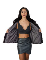 Short mink fur jacket carried worked horizontally 44 height 58 with runway collar - Image 6